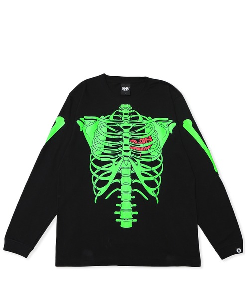 EXAMPLE（エグザンプル）の「EXAMPLE BONES HEART L/S TEE（Tシャツ/カットソー・メンズ・ブラック/アッシュ/ブラック系その他/ホワイト・M/L/XL/XXL）」の14枚目の写真