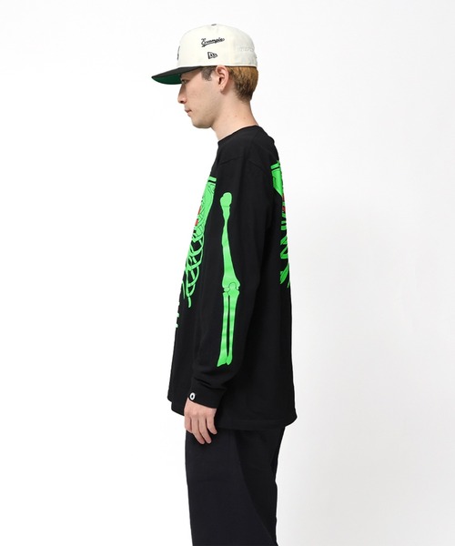 EXAMPLE（エグザンプル）の「EXAMPLE BONES HEART L/S TEE（Tシャツ/カットソー・メンズ・ブラック/アッシュ/ブラック系その他/ホワイト・M/L/XL/XXL）」の6枚目の写真