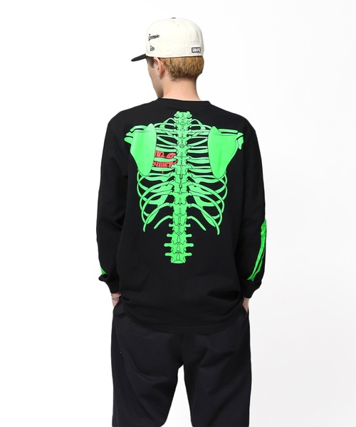 EXAMPLE（エグザンプル）の「EXAMPLE BONES HEART L/S TEE（Tシャツ/カットソー・メンズ・ブラック/アッシュ/ブラック系その他/ホワイト・M/L/XL/XXL）」の7枚目の写真