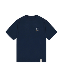 [UNISEX]スモールニューラインドット描画ライフロゴバンファルティ_ネイビー