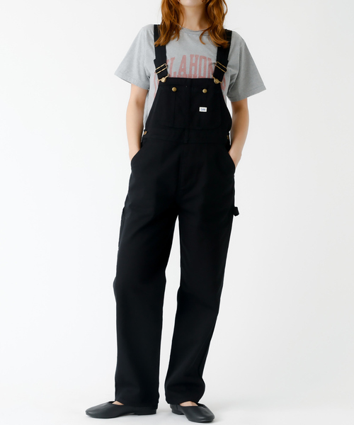 Lee ブラック サロペット サイズ36 LEE / リー】TAPERED OVERALL / テーパードオーバーオール / デニム