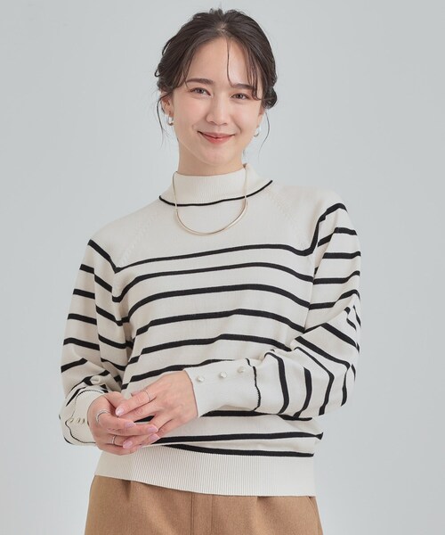 SHOO・LA・RUE(シューラルー)の「【洗濯機可/吸湿発熱】チクチクしにくいもちもちハイネックニット(ニット/セーター・レディース・ホワイト系5/ネイビー/イエロー系その他/ピンク系/グリーン系/グレー・01/02/03/04)」の22枚目の写真
