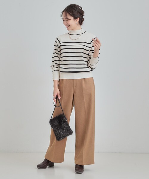 SHOO・LA・RUE(シューラルー)の「【洗濯機可/吸湿発熱】チクチクしにくいもちもちハイネックニット(ニット/セーター・レディース・ホワイト系5/ネイビー/イエロー系その他/ピンク系/グリーン系/グレー・01/02/03/04)」の20枚目の写真