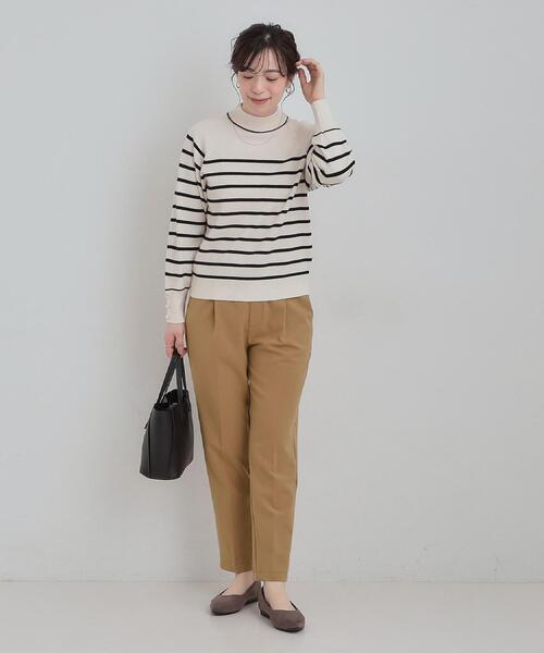 SHOO・LA・RUE(シューラルー)の「【洗濯機可/吸湿発熱】チクチクしにくいもちもちハイネックニット(ニット/セーター・レディース・ホワイト系5/ネイビー/イエロー系その他/ピンク系/グリーン系/グレー・01/02/03/04)」の12枚目の写真