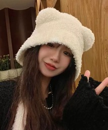 【EIZZ/アイズ】耳デザイン 紐付き ニットキャップ