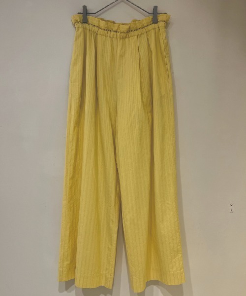 sara mallika(サラ マリカ)の「COTTON STRIPE JAQUARD LADDER LACE PANTS(その他パンツ・レディース・イエロー/グリーン・M/S)」の5枚目の写真