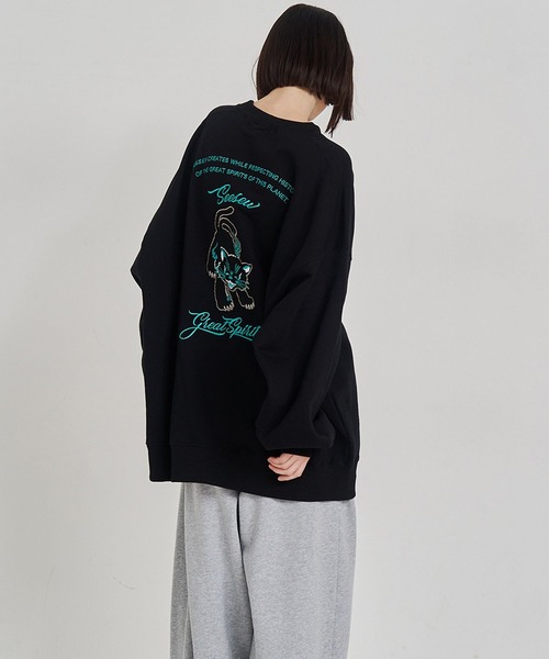 SeeSew(シーソー)の「【UNISEX】NEKOMATA CRUE SWEAT/ネコマタクルースウェット(スウェット・メンズ・ブラック/チャコールグレー/ライトグレー・M/L)」の6枚目の写真