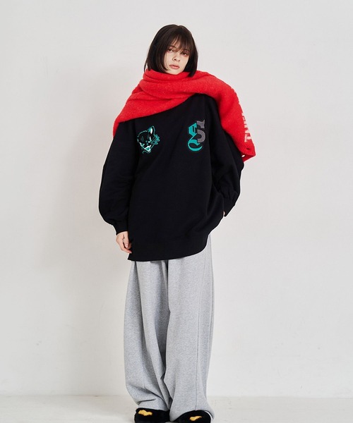SeeSew(シーソー)の「【UNISEX】NEKOMATA CRUE SWEAT/ネコマタクルースウェット(スウェット・メンズ・ブラック/チャコールグレー/ライトグレー・M/L)」の14枚目の写真