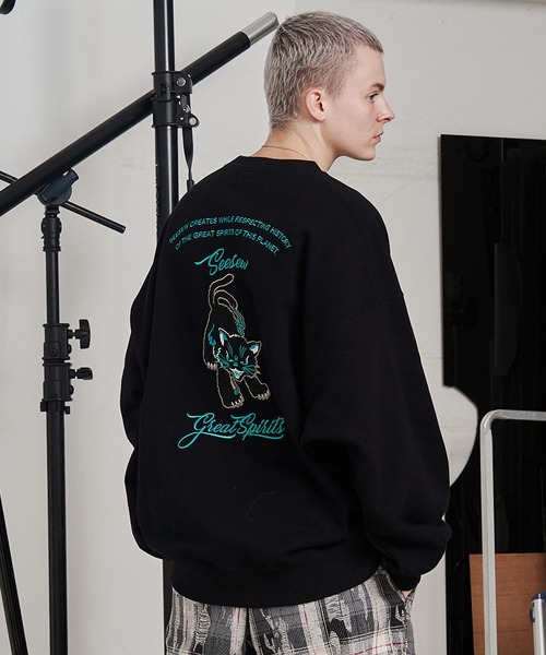 SeeSew(シーソー)の「【UNISEX】NEKOMATA CRUE SWEAT/ネコマタクルースウェット(スウェット・メンズ・ブラック/チャコールグレー/ライトグレー・M/L)」の21枚目の写真