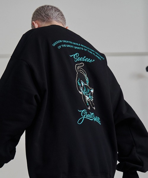 SeeSew(シーソー)の「【UNISEX】NEKOMATA CRUE SWEAT/ネコマタクルースウェット(スウェット・メンズ・ブラック/チャコールグレー/ライトグレー・M/L)」の22枚目の写真