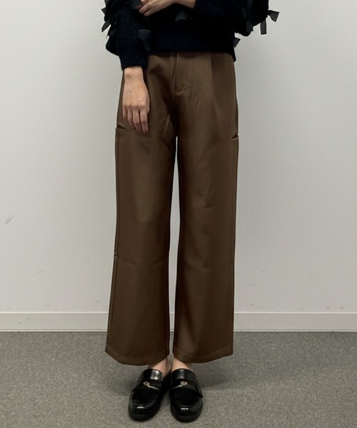 Muscat(マスカット)の「サイドポケットストレートパンツ(その他パンツ・レディース・チャコールグレー/ブラウン/ブラック・F)」の3枚目の写真