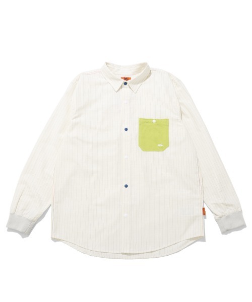 KRIFF MAYER(クリフメイヤー)の「袖リブハッピーシャツ(シャツ/ブラウス・メンズ・オフホワイト/サックスブルー/カラフル/グリーン/その他5/オレンジ・MEDIUM/X-LARGE/LARGE)」の2枚目の写真