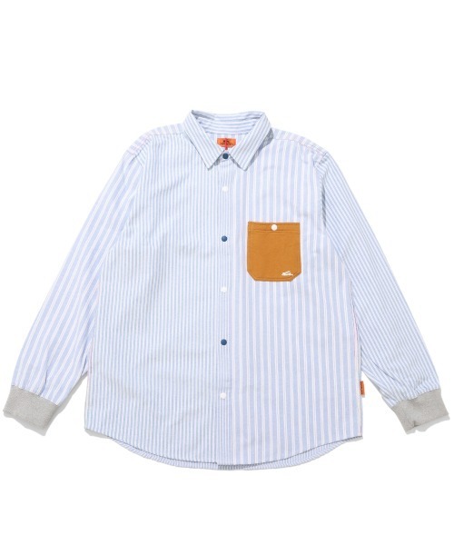 KRIFF MAYER(クリフメイヤー)の「袖リブハッピーシャツ(シャツ/ブラウス・メンズ・オフホワイト/サックスブルー/カラフル/グリーン/その他5/オレンジ・MEDIUM/X-LARGE/LARGE)」の4枚目の写真