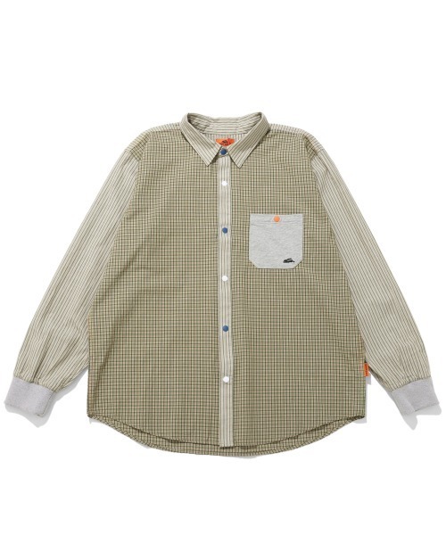 KRIFF MAYER(クリフメイヤー)の「袖リブハッピーシャツ(シャツ/ブラウス・メンズ・オフホワイト/サックスブルー/カラフル/グリーン/その他5/オレンジ・MEDIUM/X-LARGE/LARGE)」の3枚目の写真