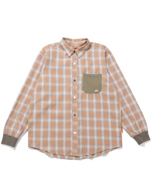 KRIFF MAYER(クリフメイヤー)の「袖リブハッピーシャツ(シャツ/ブラウス・メンズ・オフホワイト/サックスブルー/カラフル/グリーン/その他5/オレンジ・MEDIUM/X-LARGE/LARGE)」の8枚目の写真