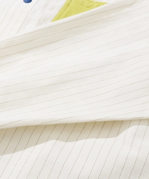 KRIFF MAYER(クリフメイヤー)の「袖リブハッピーシャツ(シャツ/ブラウス・メンズ・オフホワイト/サックスブルー/カラフル/グリーン/その他5/オレンジ・MEDIUM/X-LARGE/LARGE)」の14枚目の写真