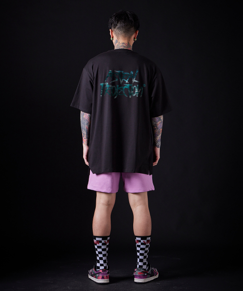 ASTRAL PROJECTION（アストラルプロジェクション）の「オーシャングラフィティレタリングスーピマコットンラウンドネック半袖Tシャツ_ブラック（Tシャツ/カットソー・メンズ・その他・X-LARGE/MEDIUM/LARGE）」の4枚目の写真