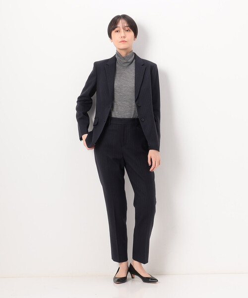 COMME CA（コムサ）の「〔 Sサイズ 〕 ウールフライス ハイネックプルオーバー（ニット/セーター・レディース・ブラック/トップグレー・5号）」の5枚目の写真