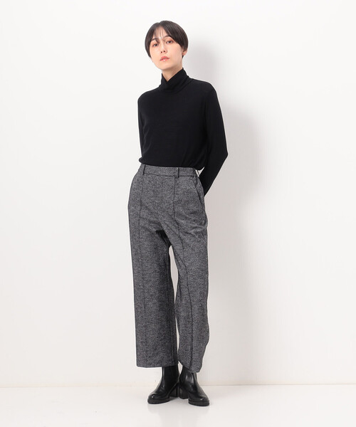 COMME CA（コムサ）の「〔 Sサイズ 〕 ウールフライス ハイネックプルオーバー（ニット/セーター・レディース・ブラック/トップグレー・5号）」の8枚目の写真