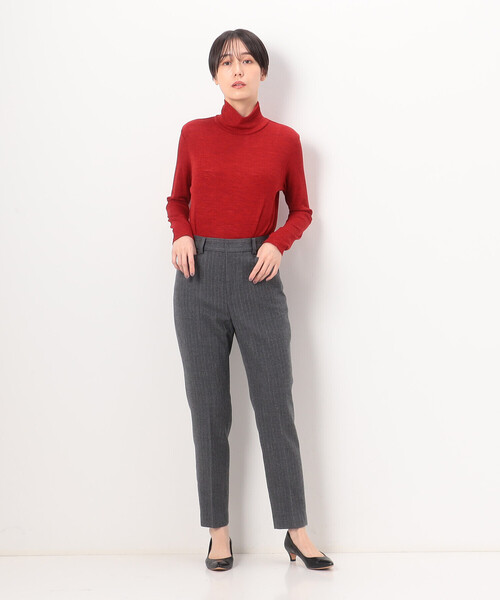 COMME CA（コムサ）の「〔 Sサイズ 〕 ウールフライス ハイネックプルオーバー（ニット/セーター・レディース・ブラック/トップグレー・5号）」の11枚目の写真