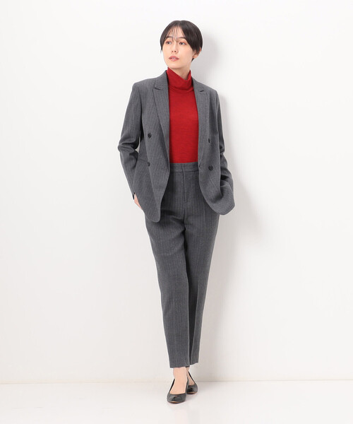 COMME CA（コムサ）の「〔 Sサイズ 〕 ウールフライス ハイネックプルオーバー（ニット/セーター・レディース・ブラック/トップグレー・5号）」の12枚目の写真