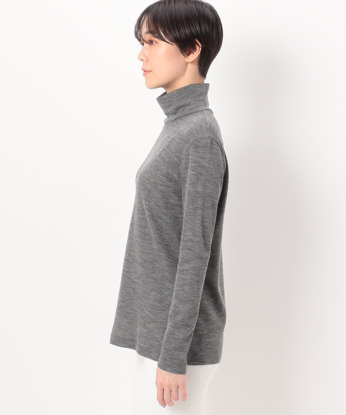 COMME CA（コムサ）の「〔 Sサイズ 〕 ウールフライス ハイネックプルオーバー（ニット/セーター・レディース・ブラック/トップグレー・5号）」の15枚目の写真