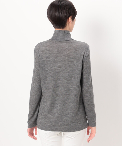 COMME CA（コムサ）の「〔 Sサイズ 〕 ウールフライス ハイネックプルオーバー（ニット/セーター・レディース・ブラック/トップグレー・5号）」の16枚目の写真