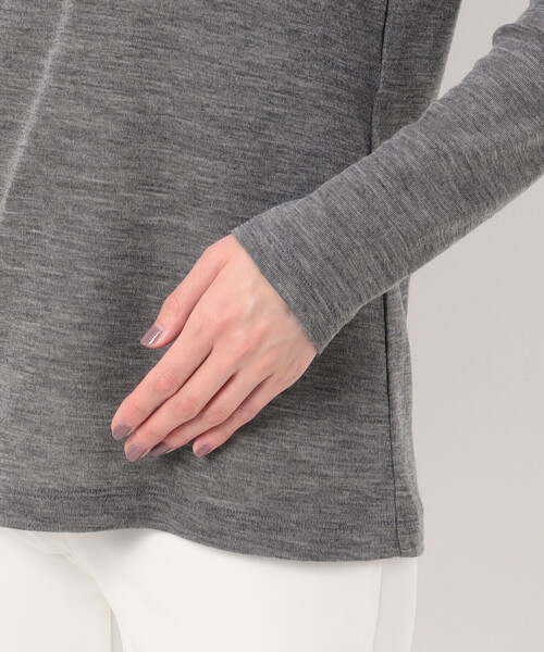 COMME CA（コムサ）の「〔 Sサイズ 〕 ウールフライス ハイネックプルオーバー（ニット/セーター・レディース・ブラック/トップグレー・5号）」の18枚目の写真