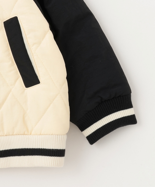 X-girl Stages（エックスガールステージス）の「バックロゴキルティングブルゾン（ブルゾン・キッズ・アイボリー/ピンク・140cm/130cm/90cm/100cm/110cm/120cm）」の10枚目の写真