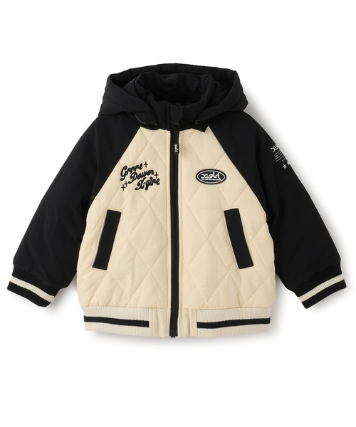 X-girl Stages（エックスガールステージス）の「バックロゴキルティングブルゾン（ブルゾン・キッズ・アイボリー/ピンク・140cm/130cm/90cm/100cm/110cm/120cm）」の14枚目の写真