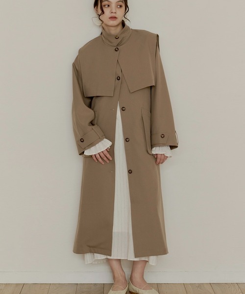 OLUN（オルン）の「3way long trench coat/3wayロングトレンチコート