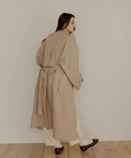 OLUN(オルン)の「3way long trench coat/3wayロングトレンチコート(トレンチコート・レディース・ベージュ/ブラウン・MEDIUM/SMALL)」の3枚目の写真