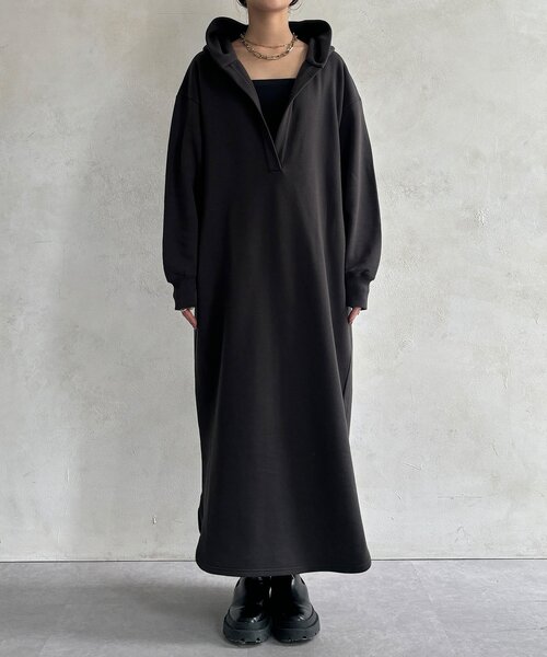 セール】【WEB限定】フーディーワンピース（ワンピース）｜DouDou