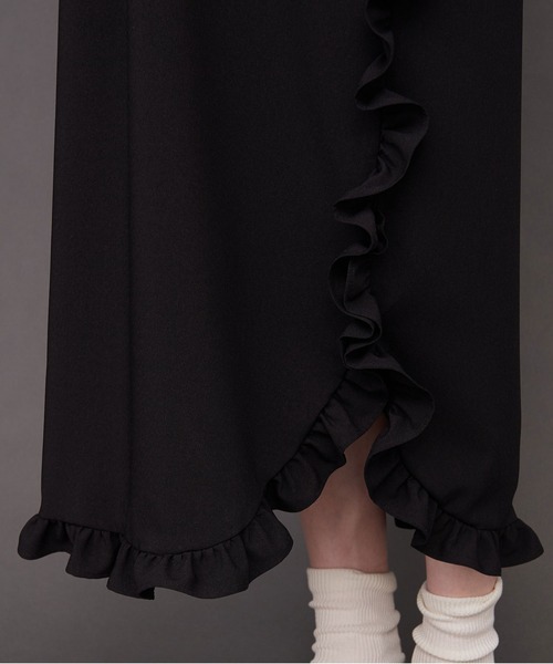 I am I in fact...（アイアムアイインファクト）の「SHELL FRILL peplum ドレス（ワンピース・レディース・ブラック・FREE）」の17枚目の写真