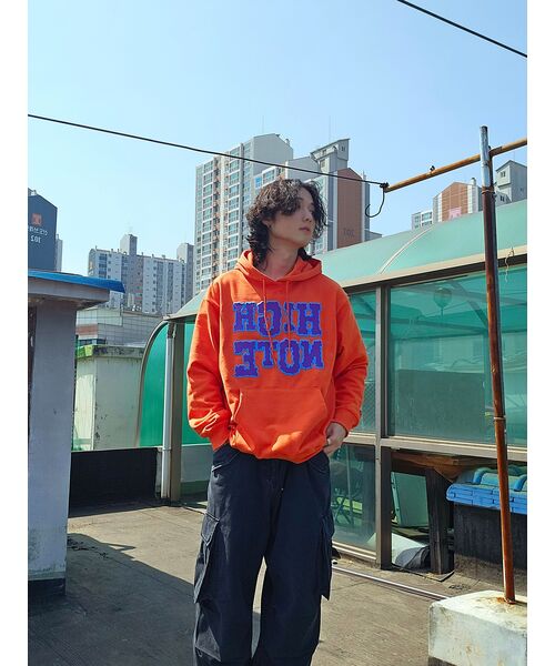 Cavish(カビシ)の「HIGH NOTE HOODIE ORANGE(CV2DSUM406A)(パーカー・メンズ・オレンジ・SMALL)」の7枚目の写真