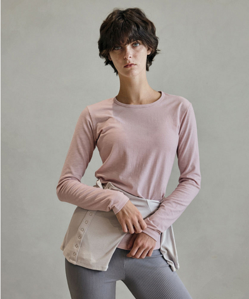 DEVIWEAR(デヴィウェア)の「ベーシックスラブTシャツ DEVI-T0117-ピンク(Tシャツ/カットソー・レディース・ピンク・SMALL/MEDIUM)」の1枚目の写真