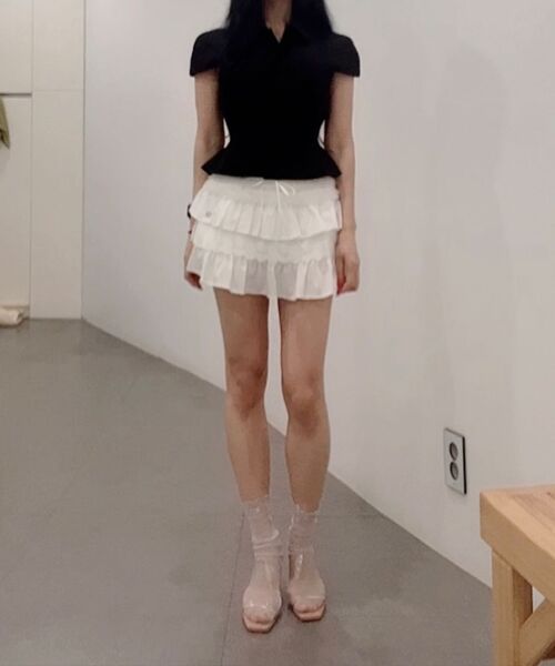 SETUP-EXE(セットアップイーエックスイー)の「TUTU MIX SKIRT PANTS / WHITE(スカート・レディース・その他・OS)」の9枚目の写真