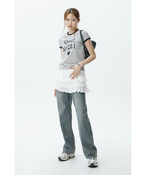 SETUP-EXE(セットアップイーエックスイー)の「TUTU MIX SKIRT PANTS / WHITE(スカート・レディース・その他・OS)」の2枚目の写真