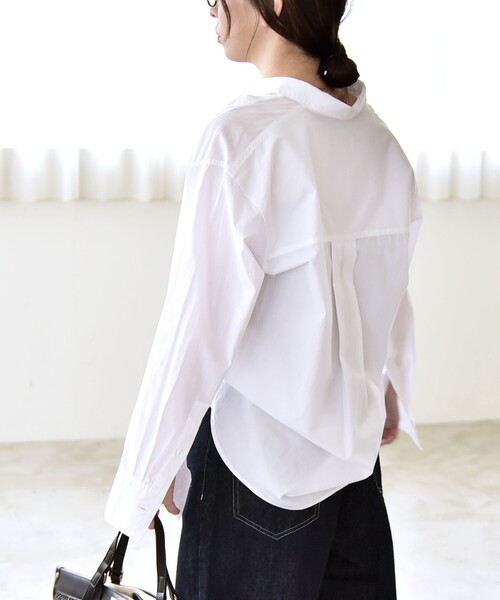 quaranciel(カランシエル)の「quaranciel:〈洗濯機可能〉レギュラーカラー ヨーク ルーズ シャツ(シャツ/ブラウス・レディース・ライトブルー/ホワイト/ブルー系・ONE SIZE)」の19枚目の写真