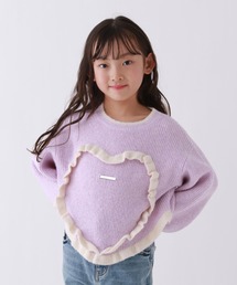 repipi armario（レピピ アルマリオ）の「【10C REPIPI】ハートフリルニット（ニット/セーター・キッズ）」
