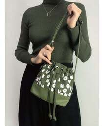 NOVIO（ノービオ）の「オリバック_カーキショルダーバッグ&トートバッグツーウェイバケットバッグ（トートバッグ）」