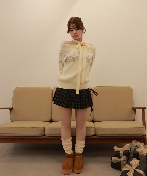 M DOLLY(エムドリー)の「check Lirica mini skirt/チェックリリカミニスカート(スカート・レディース・ブラック/ブラウン・S/M)」の12枚目の写真