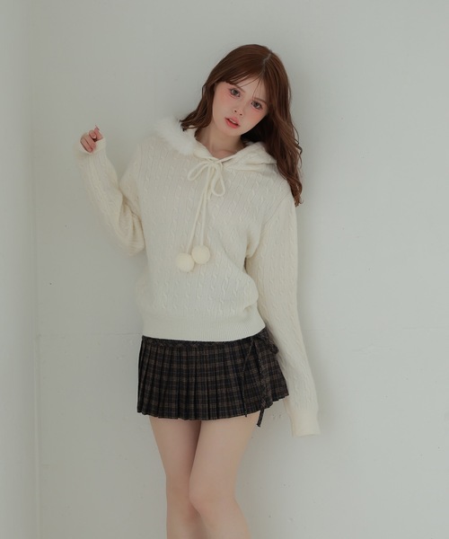 M DOLLY(エムドリー)の「check Lirica mini skirt/チェックリリカミニスカート(スカート・レディース・ブラック/ブラウン・S/M)」の13枚目の写真
