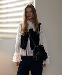 CHRISTINE PROJECT（クリスティンプロジェクト）の「TWO WAY CHAIN BUCKET BAG(BLACK PEPPER)（ショルダーバッグ・レディース）」