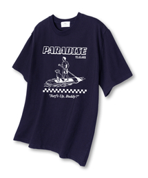 サーフアップバービー オーバーサイズ 半袖Tシャツ ネイビー