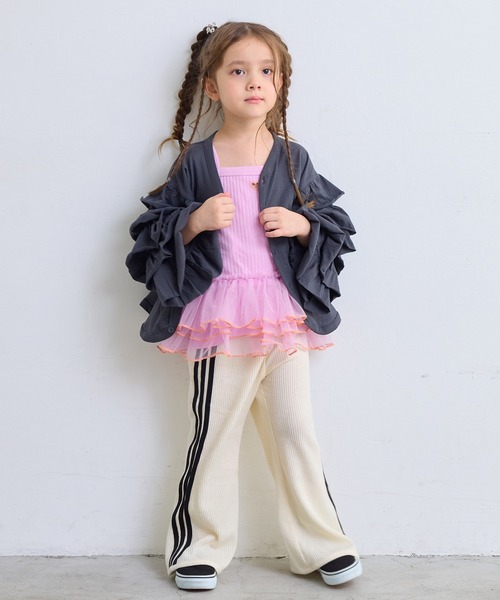 MARKEY'S(マーキーズ)の「ワッフルラインフレアーパンツ(その他パンツ・キッズ・ブルー/イエロー/オフホワイト・110/100/90/120/150/140/130)」の6枚目の写真