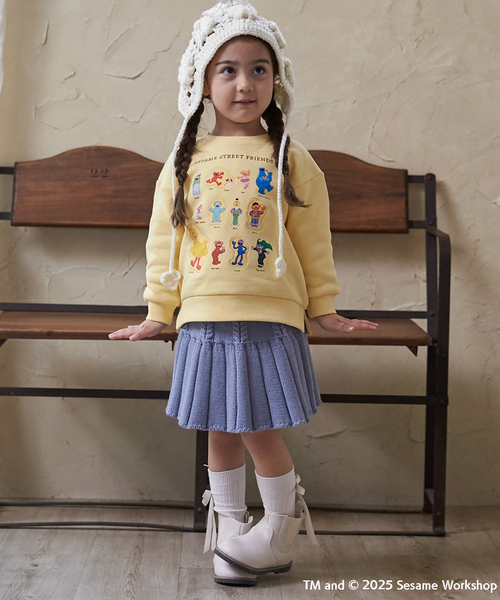 petit main（プティマイン）の「【SESAME STREET】キャラいっぱいトレーナー（スウェット・キッズ・カラフル/クリーム/ライトブルー・120cm/130cm/90cm/110cm/80ｃｍ/100cm）」の7枚目の写真