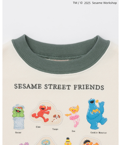 petit main（プティマイン）の「【SESAME STREET】キャラいっぱいトレーナー（スウェット・キッズ・カラフル/クリーム/ライトブルー・120cm/130cm/90cm/110cm/80ｃｍ/100cm）」の11枚目の写真