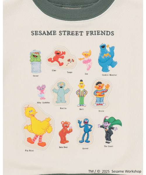 petit main（プティマイン）の「【SESAME STREET】キャラいっぱいトレーナー（スウェット・キッズ・カラフル/クリーム/ライトブルー・120cm/130cm/90cm/110cm/80ｃｍ/100cm）」の12枚目の写真
