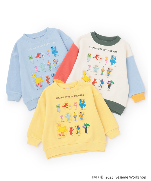petit main（プティマイン）の「【SESAME STREET】キャラいっぱいトレーナー（スウェット・キッズ・カラフル/クリーム/ライトブルー・120cm/130cm/90cm/110cm/80ｃｍ/100cm）」の18枚目の写真